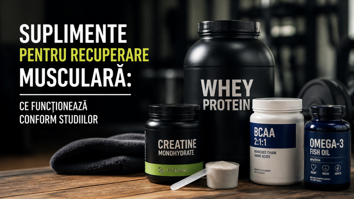 Suplimente pentru recuperare musculară: ce funcționează conform studiilor